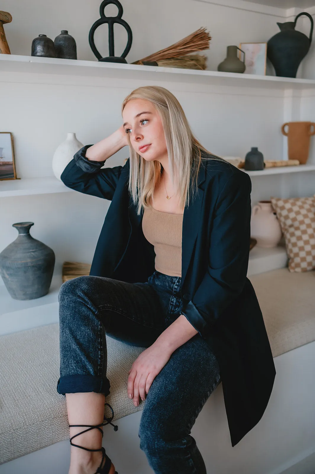 The Joan High Rise Cigarette Denim - Spry